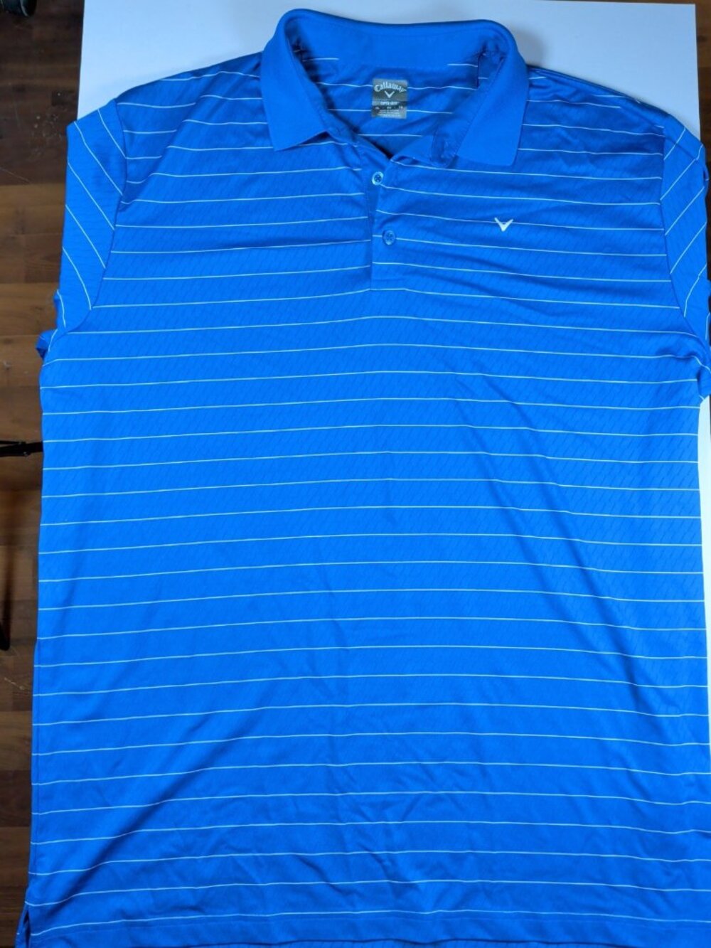 Callaway Golf Polo Black Opti-Dri Short Sleeve Mens Size XL Blue
